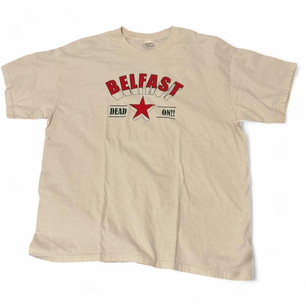Belfast Graphic retro style T-Shirt Super Premium cotton Fruit of the Loom XL